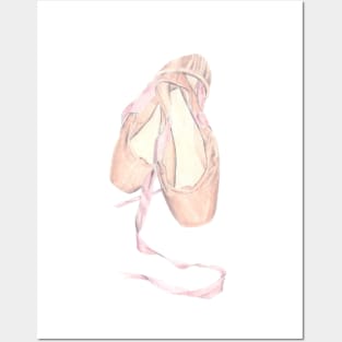 Ballet Shoes Watercolor Posters and Art